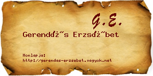Gerendás Erzsébet névjegykártya