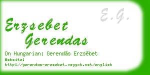 erzsebet gerendas business card