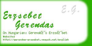 erzsebet gerendas business card